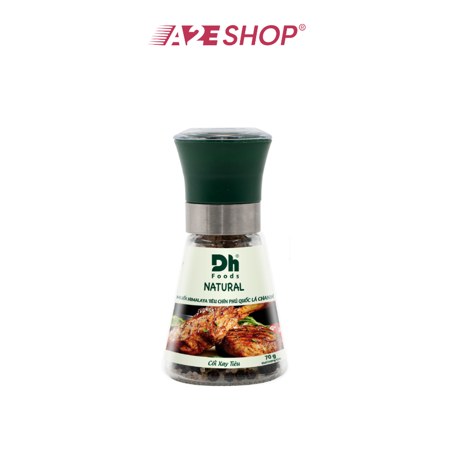 DHFoods Natural Himalayan Salt with Phu Quoc Black Pepper & Lime Leaf – Ceramic Grinder 70g