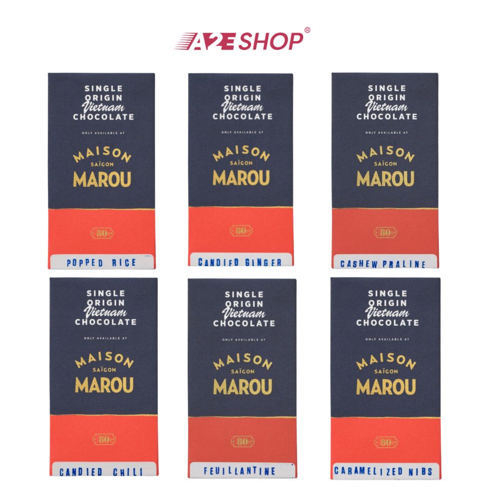 [MAISON MAROU] Exclusive Bar – set of 6 Flavours x 80g