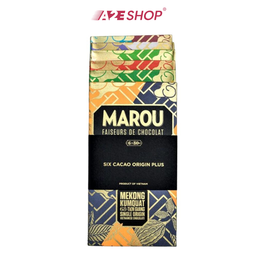 [MAISON MAROU] Origin Plus – Set of 6x80g Chocolate