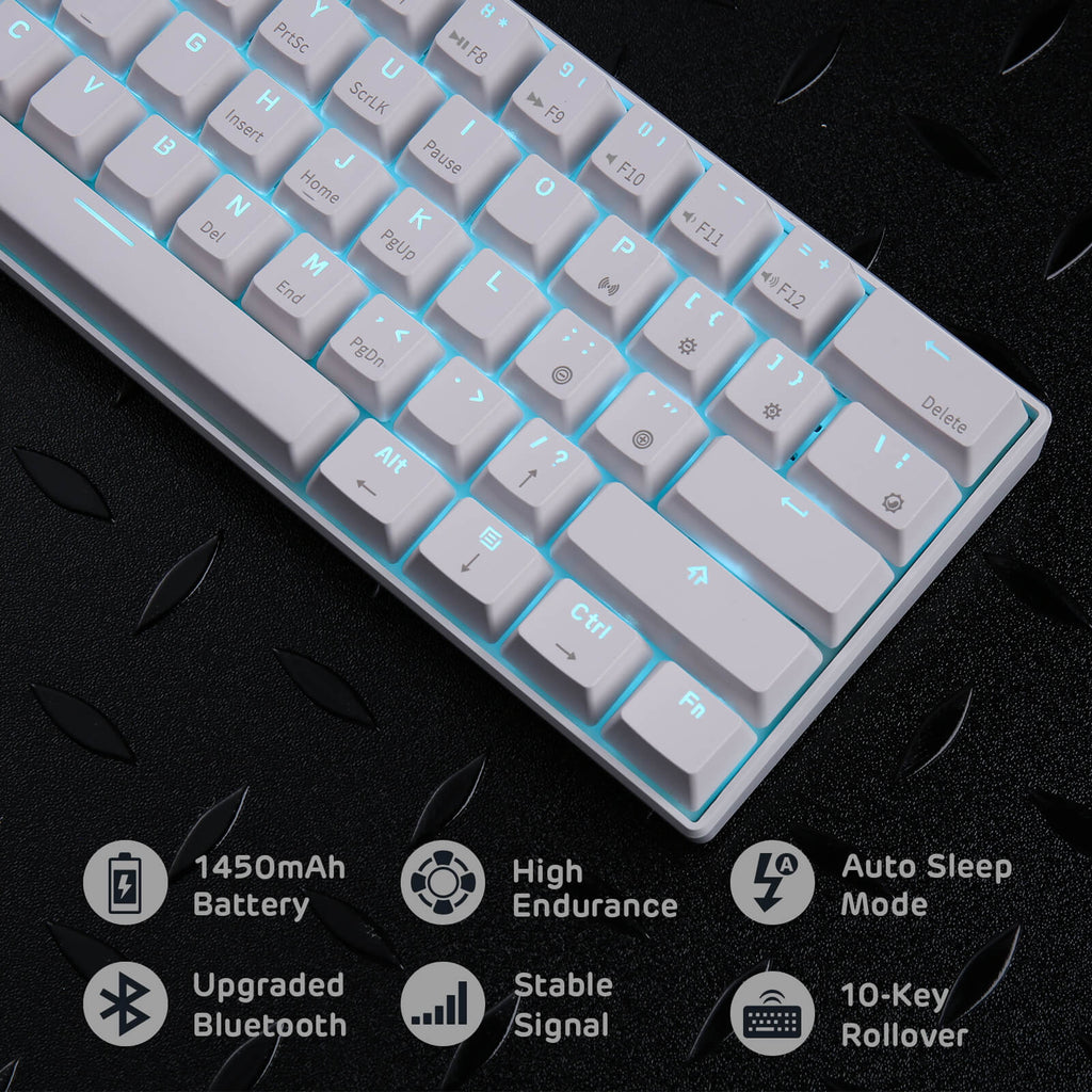 RK61 60% Wireless Mechanical Keyboard - Single Color Backlit