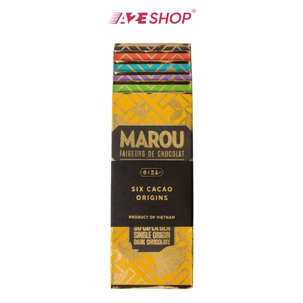 [MAISON MAROU] Single Origin Bars – Mini set of 6x24g Chocolate