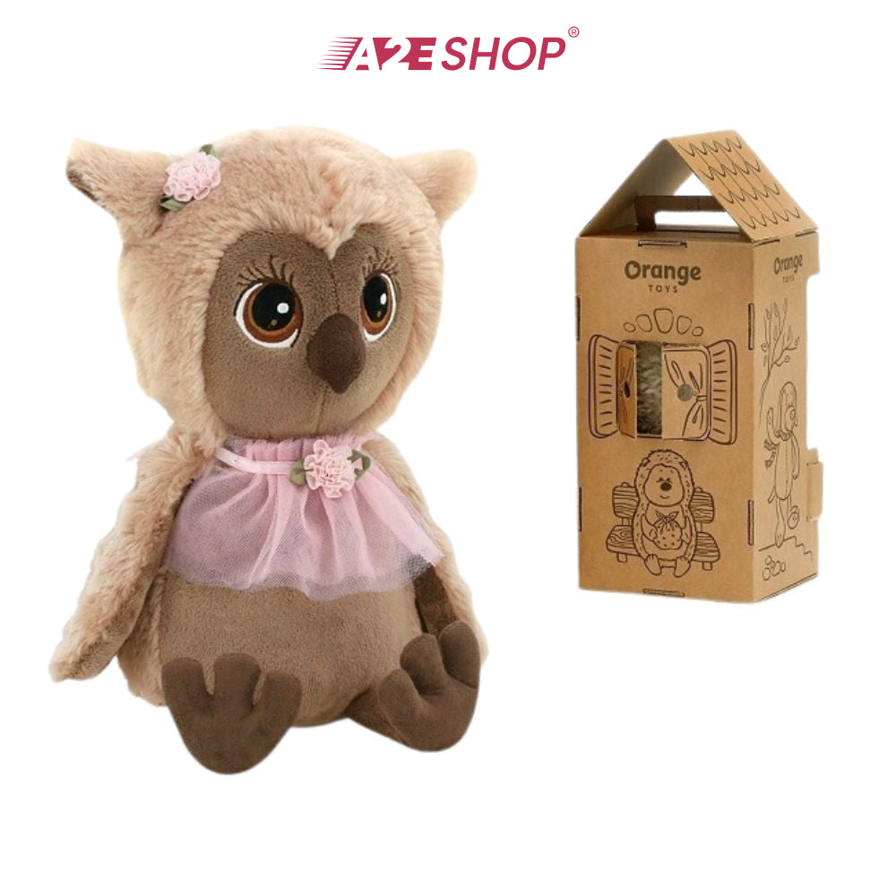 [ORANGE TOYS] Soft Baby Gift - Sonya Owl in Pink dress Teddy Bear