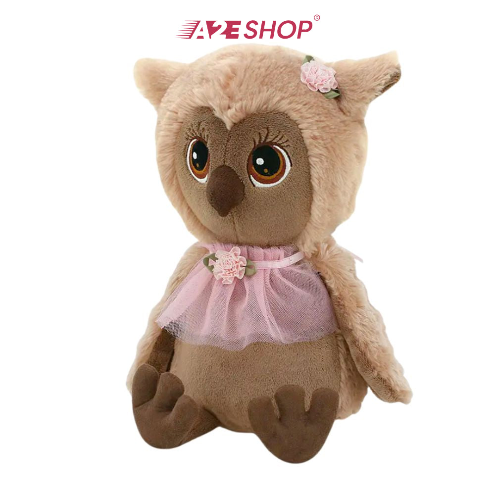 [ORANGE TOYS] Soft Baby Gift - Sonya Owl in Pink dress Teddy Bear