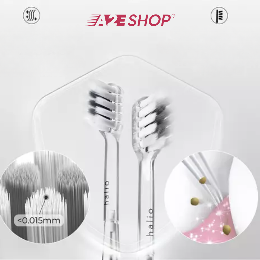 Halio Wave Sonic Electric Toothbrush Replacement Heads – Dual-Motion Cleaning Technology