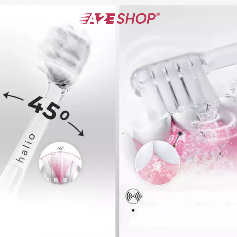 Halio Wave Sonic Electric Toothbrush Replacement Heads – Dual-Motion Cleaning Technology