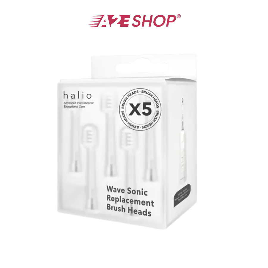 Halio Wave Sonic Electric Toothbrush Replacement Heads – Dual-Motion Cleaning Technology