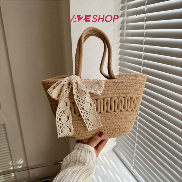 Woven Bag with Small Tie